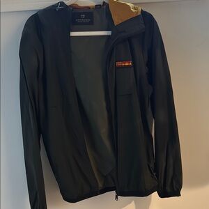 Scotch & Soda Black Windbreaker Jacket with Hood